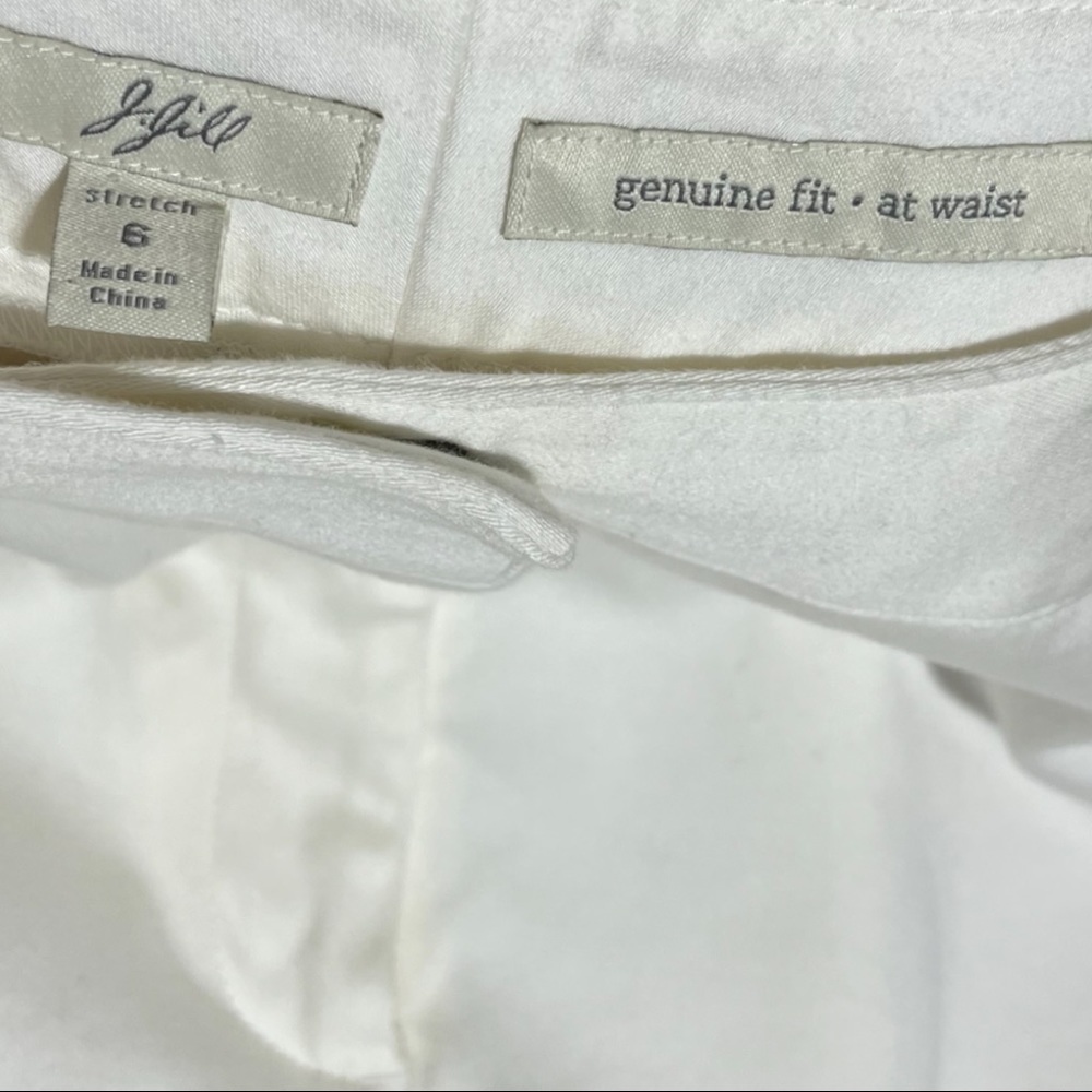 J.Jill white Cotton Genuine Fit at Waist Pants Size 6 - Picture 3 of 9